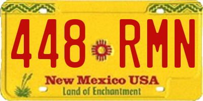 NM license plate 448RMN