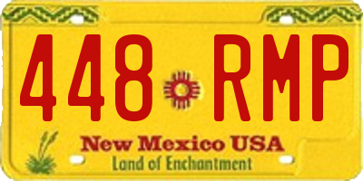 NM license plate 448RMP