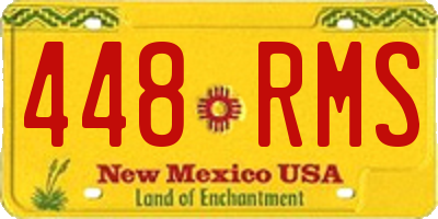 NM license plate 448RMS