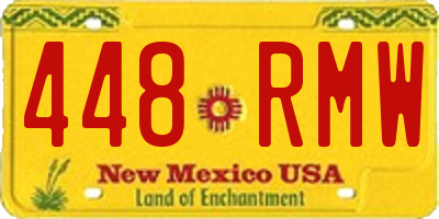 NM license plate 448RMW