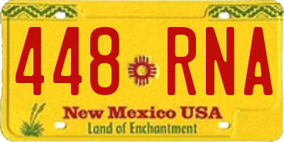 NM license plate 448RNA