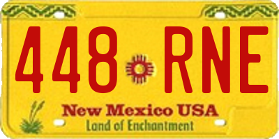 NM license plate 448RNE