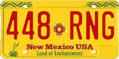NM license plate 448RNG