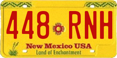 NM license plate 448RNH