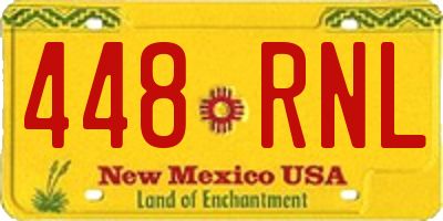 NM license plate 448RNL