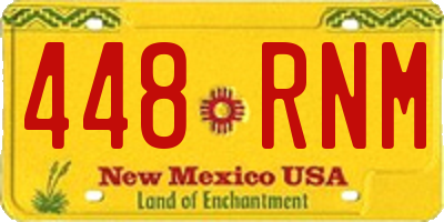 NM license plate 448RNM