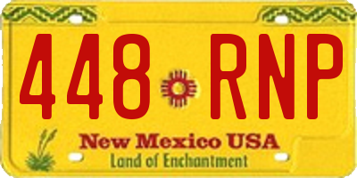 NM license plate 448RNP