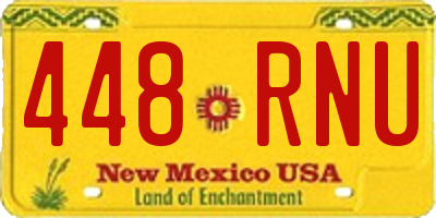NM license plate 448RNU