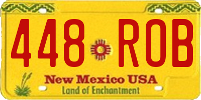 NM license plate 448ROB
