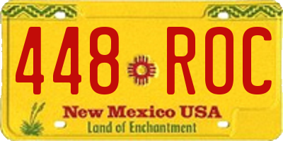 NM license plate 448ROC