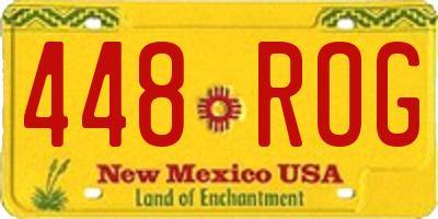 NM license plate 448ROG
