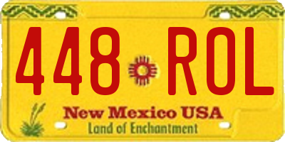 NM license plate 448ROL