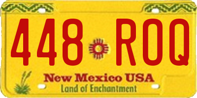 NM license plate 448ROQ