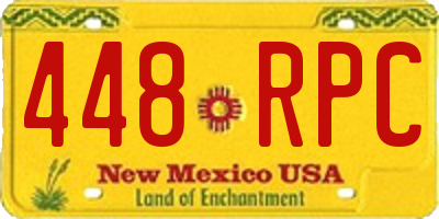 NM license plate 448RPC