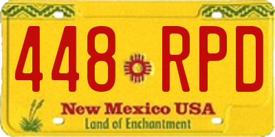 NM license plate 448RPD