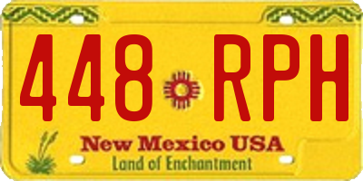 NM license plate 448RPH