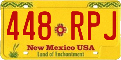 NM license plate 448RPJ