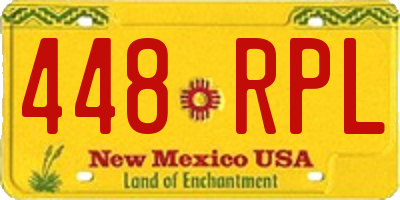 NM license plate 448RPL