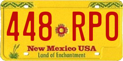 NM license plate 448RPO