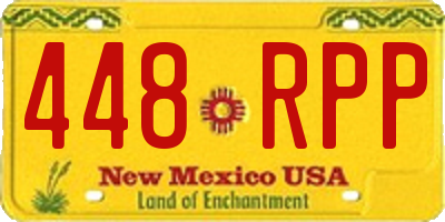 NM license plate 448RPP