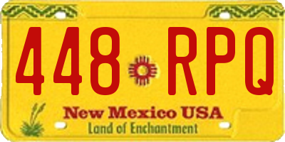 NM license plate 448RPQ