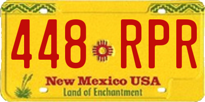NM license plate 448RPR