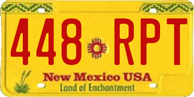 NM license plate 448RPT