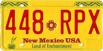 NM license plate 448RPX
