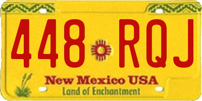 NM license plate 448RQJ