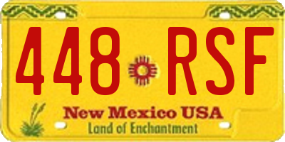 NM license plate 448RSF