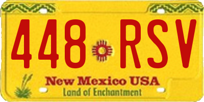 NM license plate 448RSV