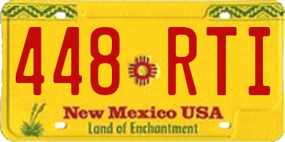 NM license plate 448RTI
