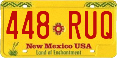 NM license plate 448RUQ