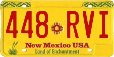 NM license plate 448RVI