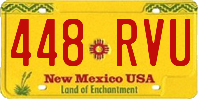 NM license plate 448RVU