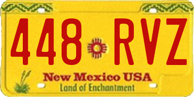 NM license plate 448RVZ