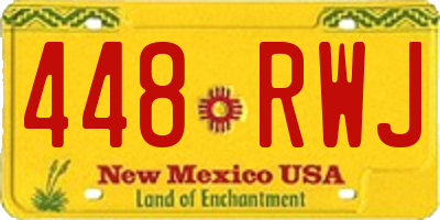 NM license plate 448RWJ