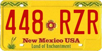 NM license plate 448RZR