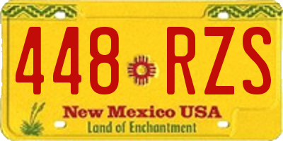 NM license plate 448RZS