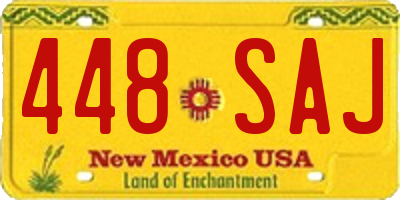 NM license plate 448SAJ