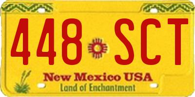 NM license plate 448SCT