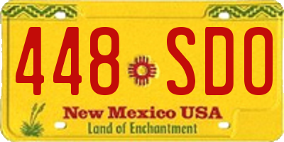 NM license plate 448SDO