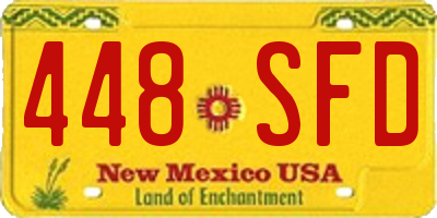 NM license plate 448SFD
