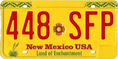 NM license plate 448SFP