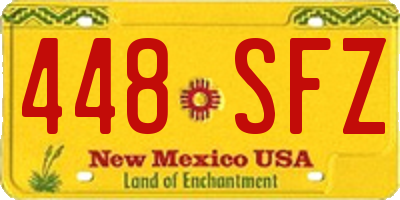 NM license plate 448SFZ