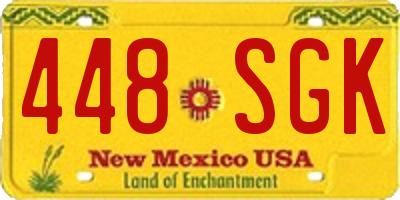 NM license plate 448SGK