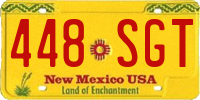 NM license plate 448SGT