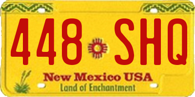NM license plate 448SHQ
