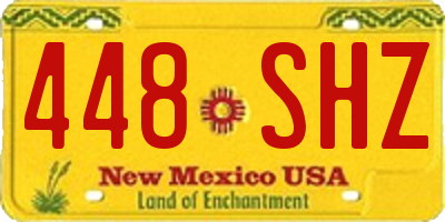 NM license plate 448SHZ