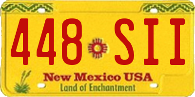 NM license plate 448SII
